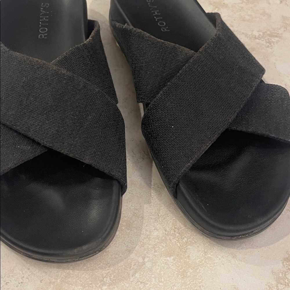 Rothy's Black The Weekend Slides - Picture 2 of 6